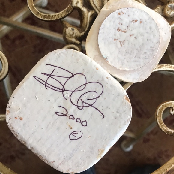 Wood Carved Trinket Box W/Angel Signed - Picture 6 of 13